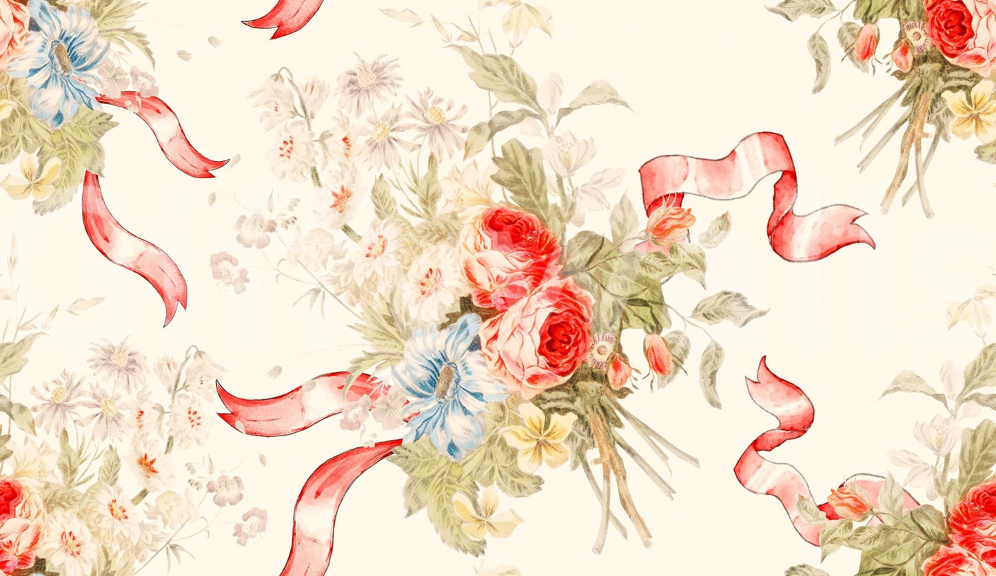 Whimsical Rose Garden mural for bedrooms