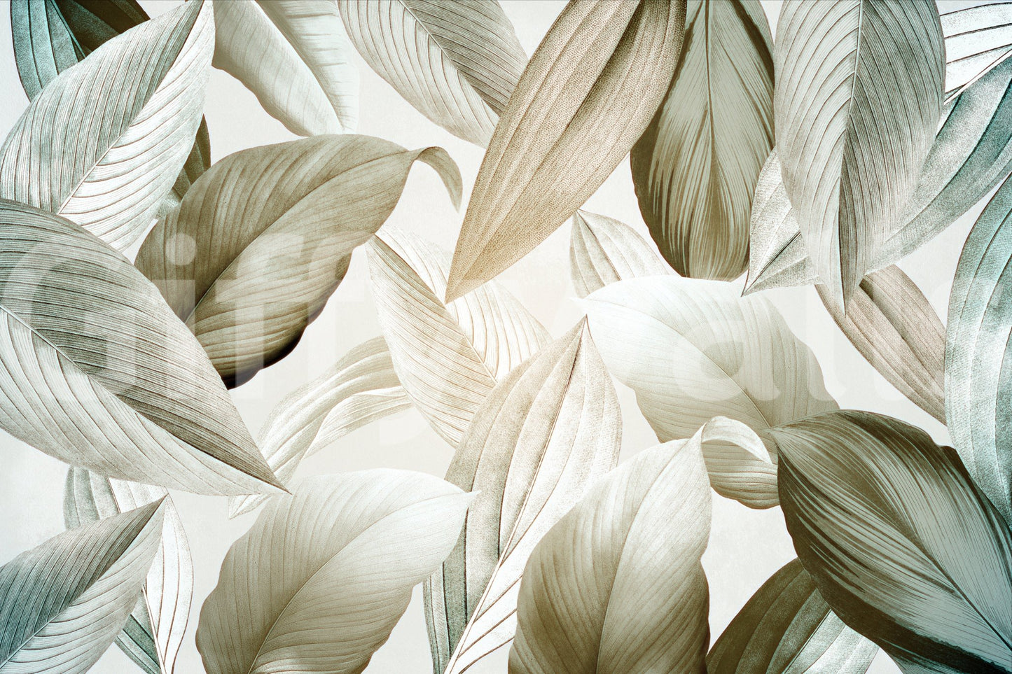 Calm your home with the Whispering Leaves wall mural.