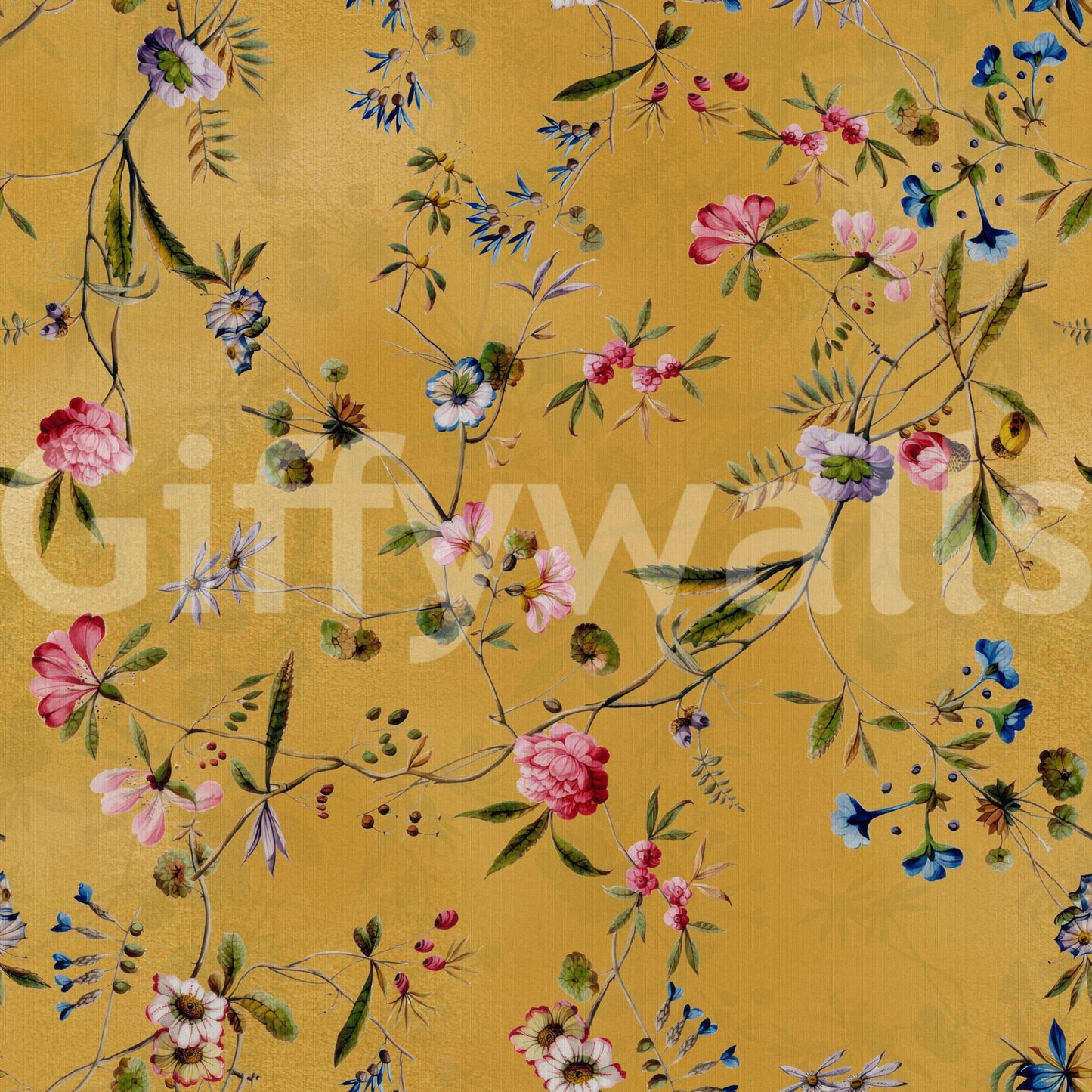 Soft pastel chinoiserie wallpaper for classic decor