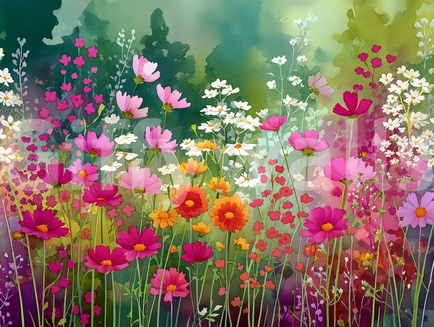 soft-colored floral wall art