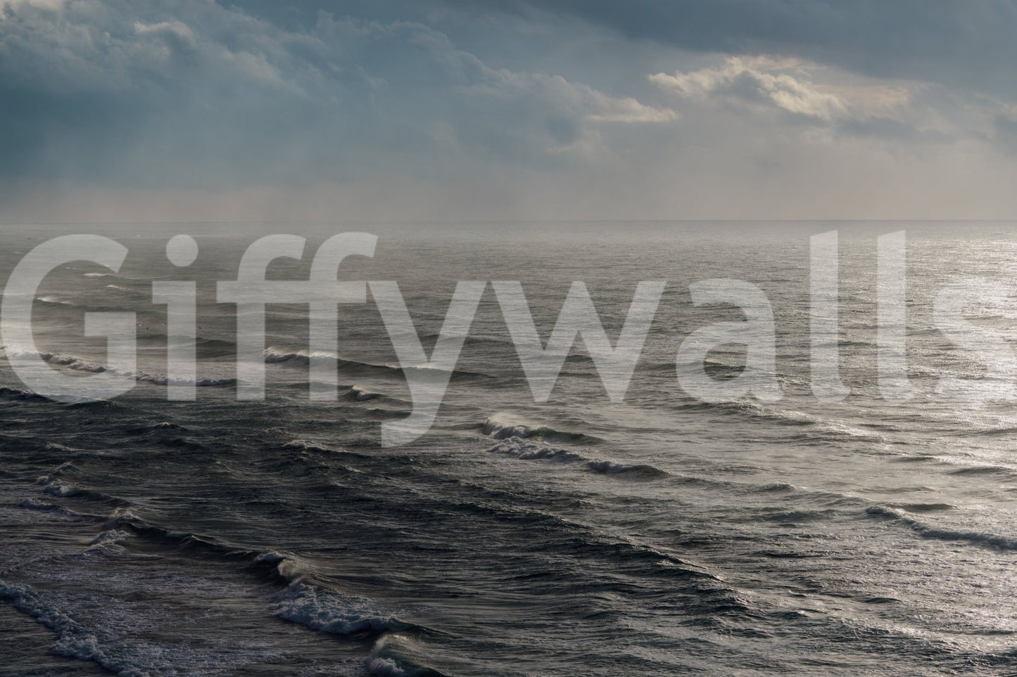 A high-quality serene ocean wall mural for walls.
