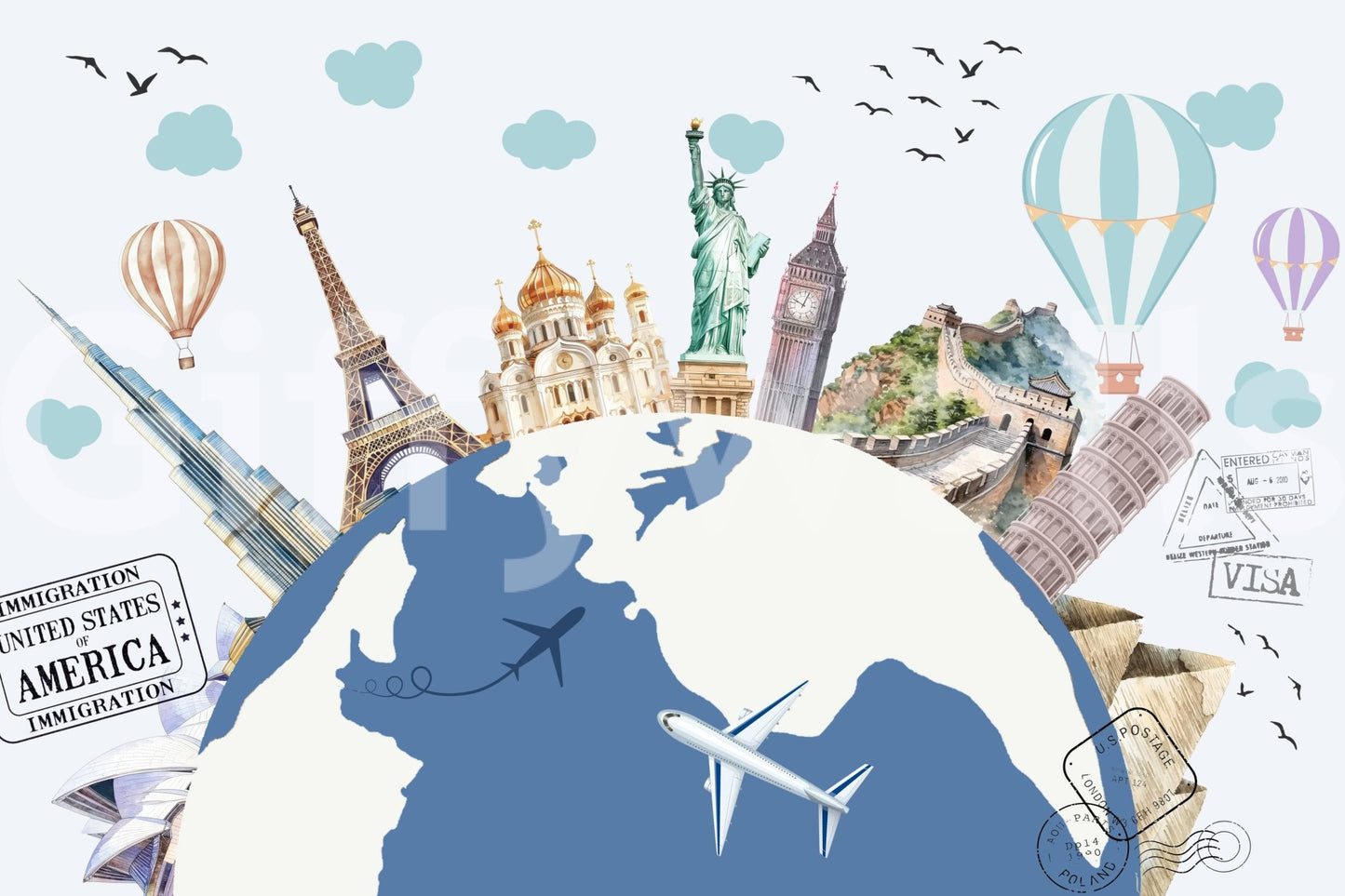 Vintage map wallpaper for a travel themed bedroom decoration