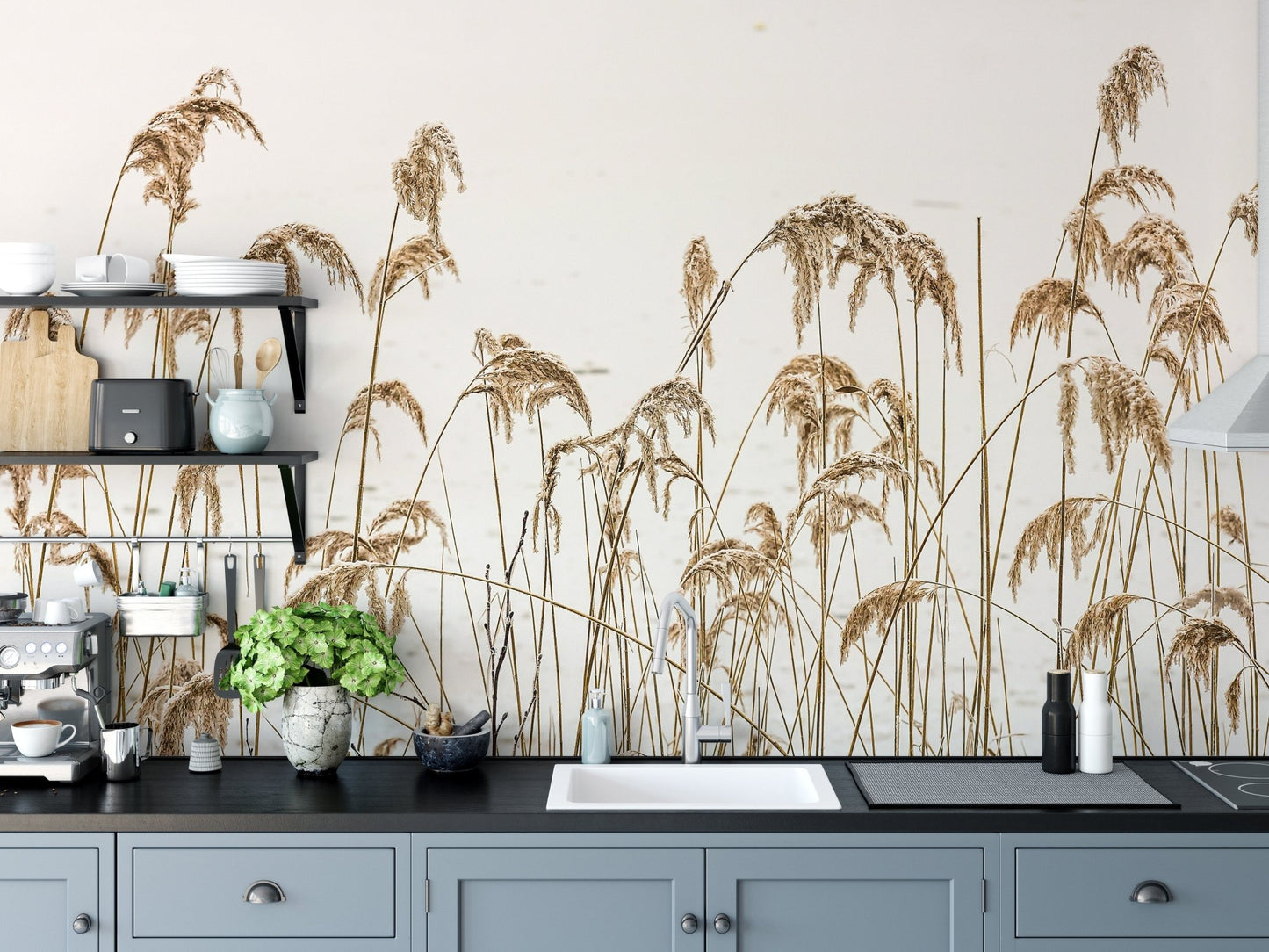Calming reeds mural A921