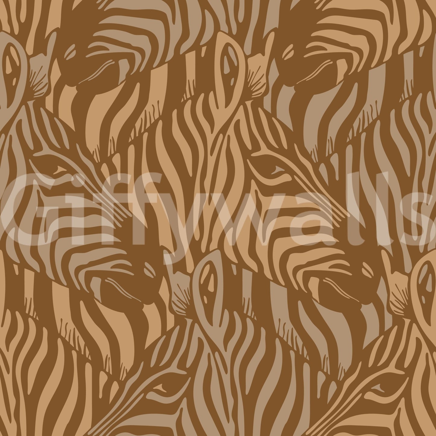 The zebra shapes are a central focus of the image.