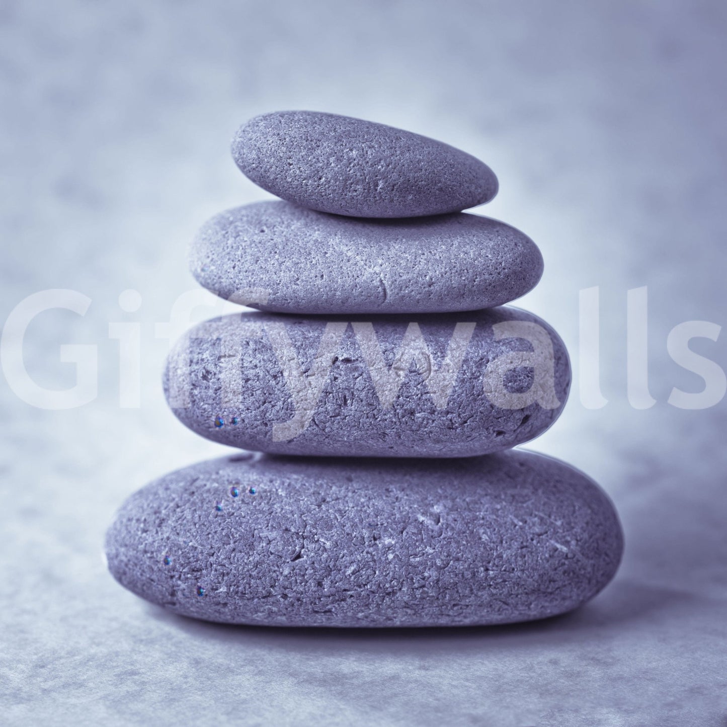 Quiet spiritual symbol Zen Stone Stack detailed peel and stick.