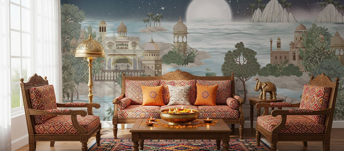 Indian culture wallpaper : A warm NAMASTE of legacy design - Giffywalls India