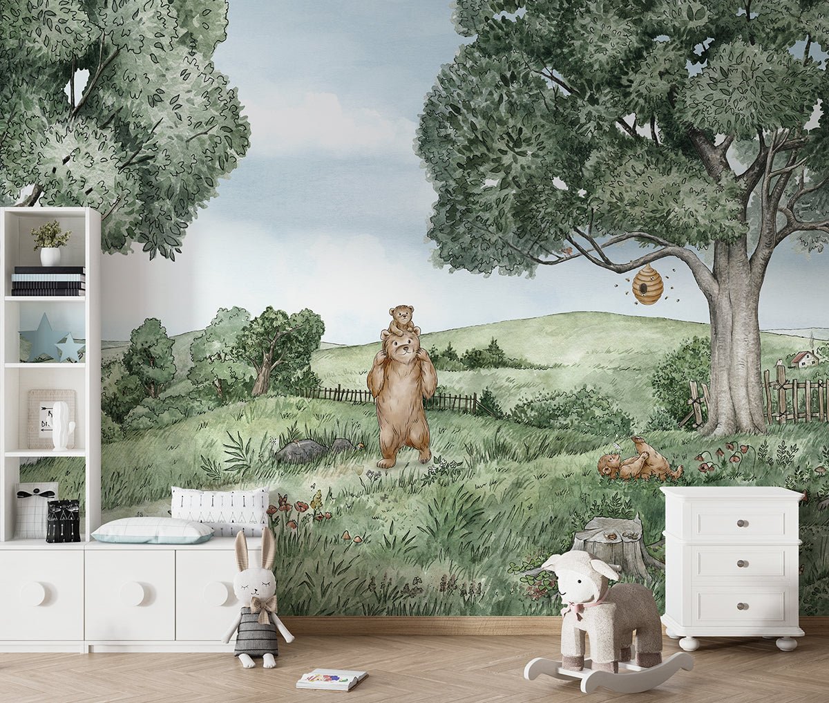 Trendy Jungle Animal Wallpaper for a Delightful Kid's Room