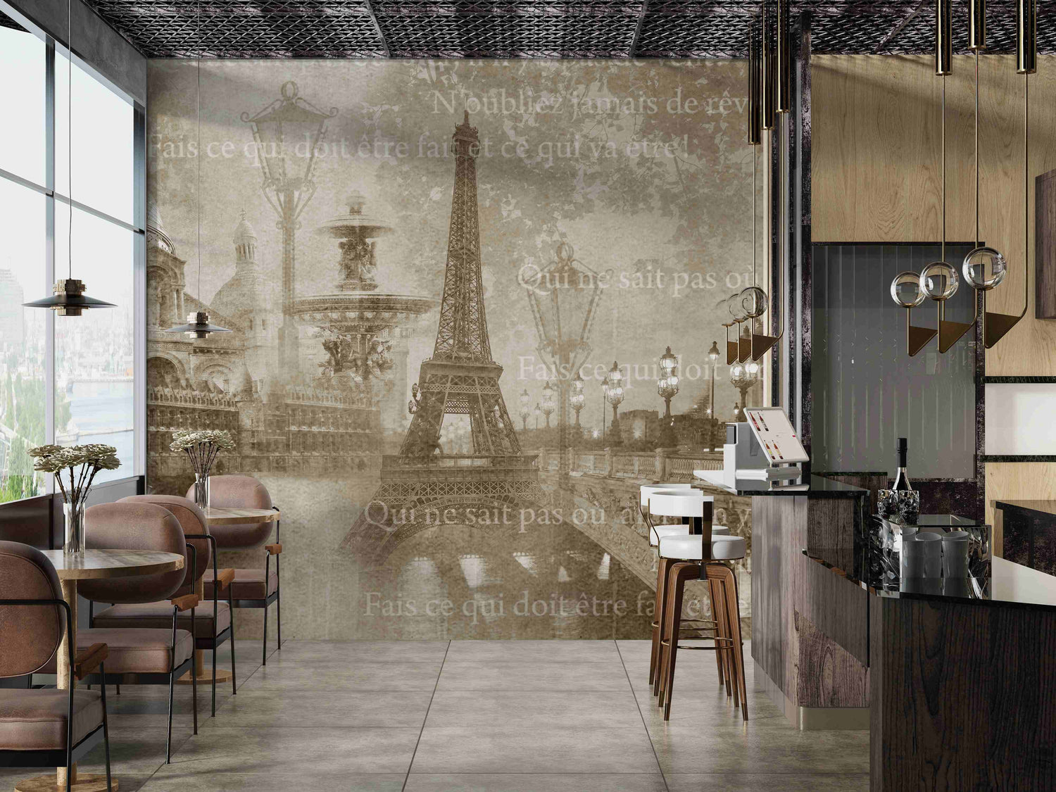 Restaurant wallpaper and wall murals for cafes, bars and bistros