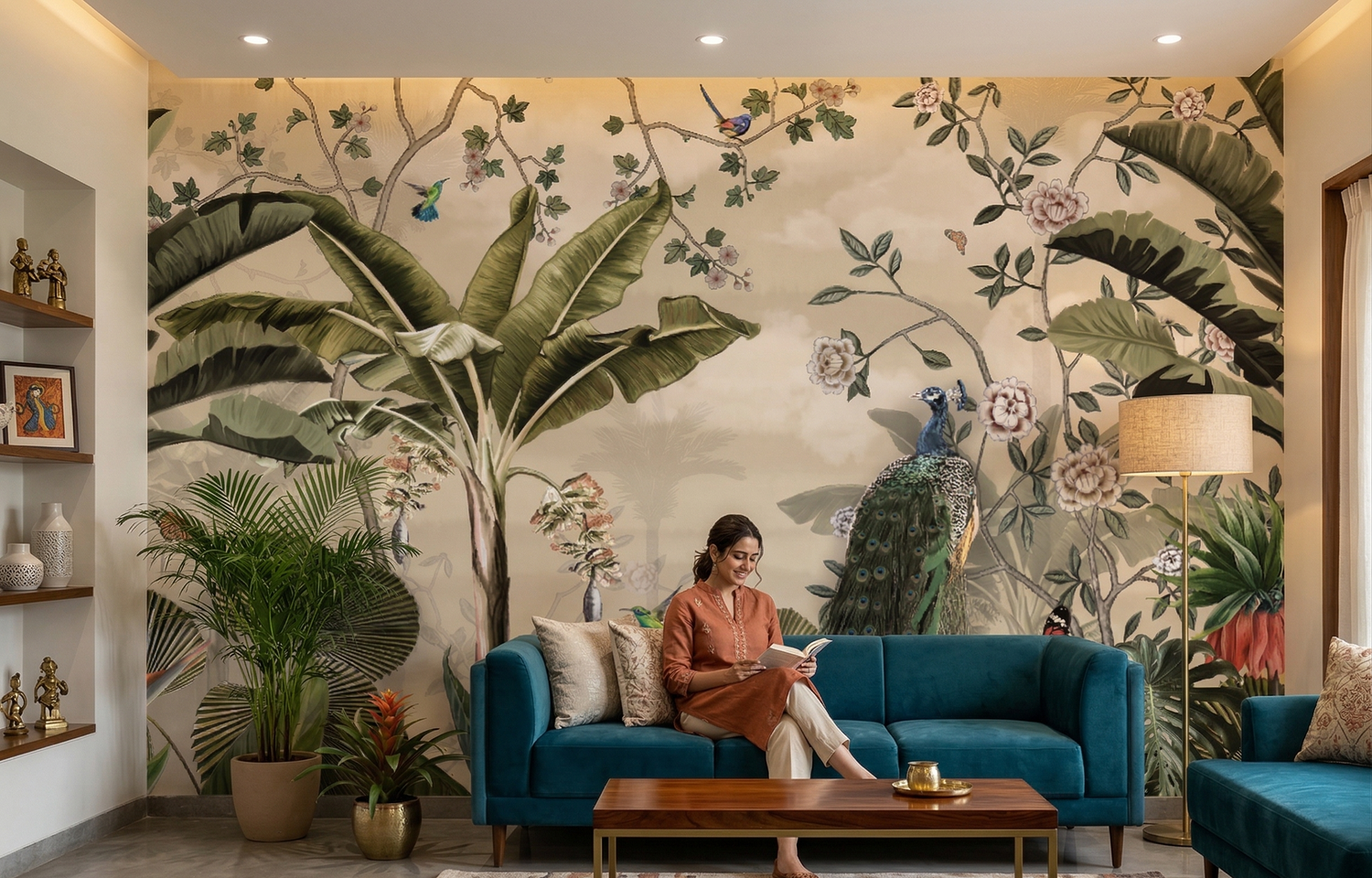 Mayur wallpaper murals for indian home