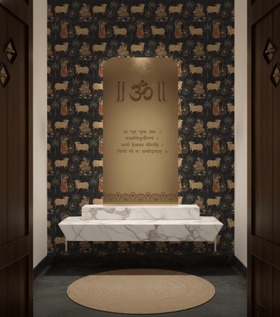 Pooja Room Wallpaper - Giffywalls India