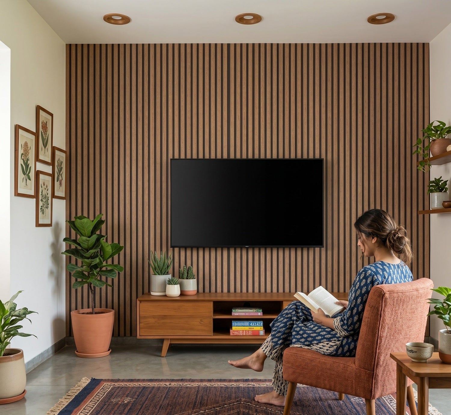 Shiplap wallpaper showing overlapping wood plank lines with a fine shadow groove