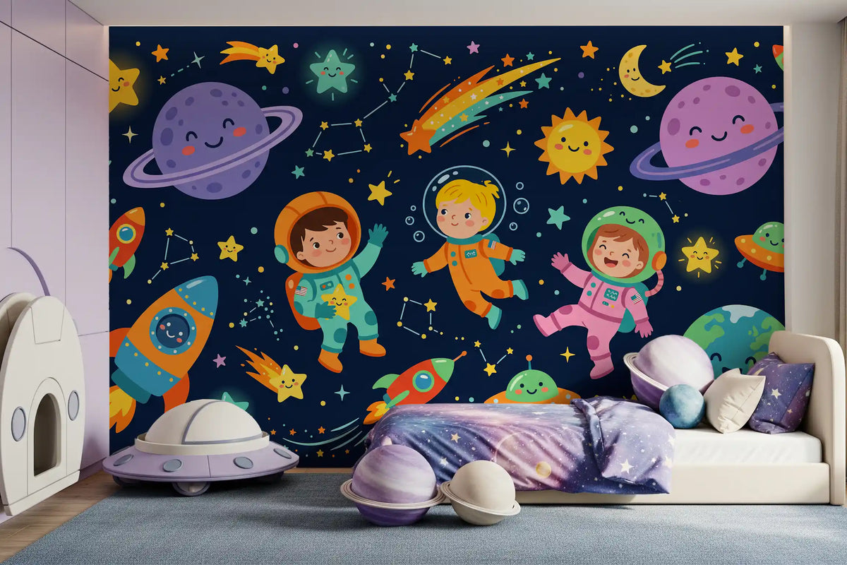 Little Astronauts Space Adventure Wall Mural