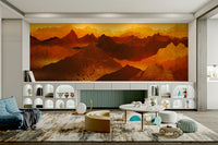 Burning sunset valley mural wallpaper

