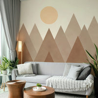 Geometric hills wallpaper in browns

