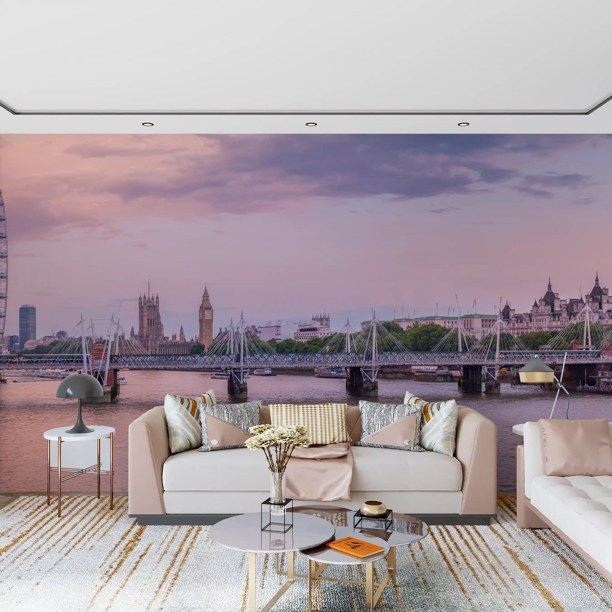 Thames Sunset Skyline Wall Mural