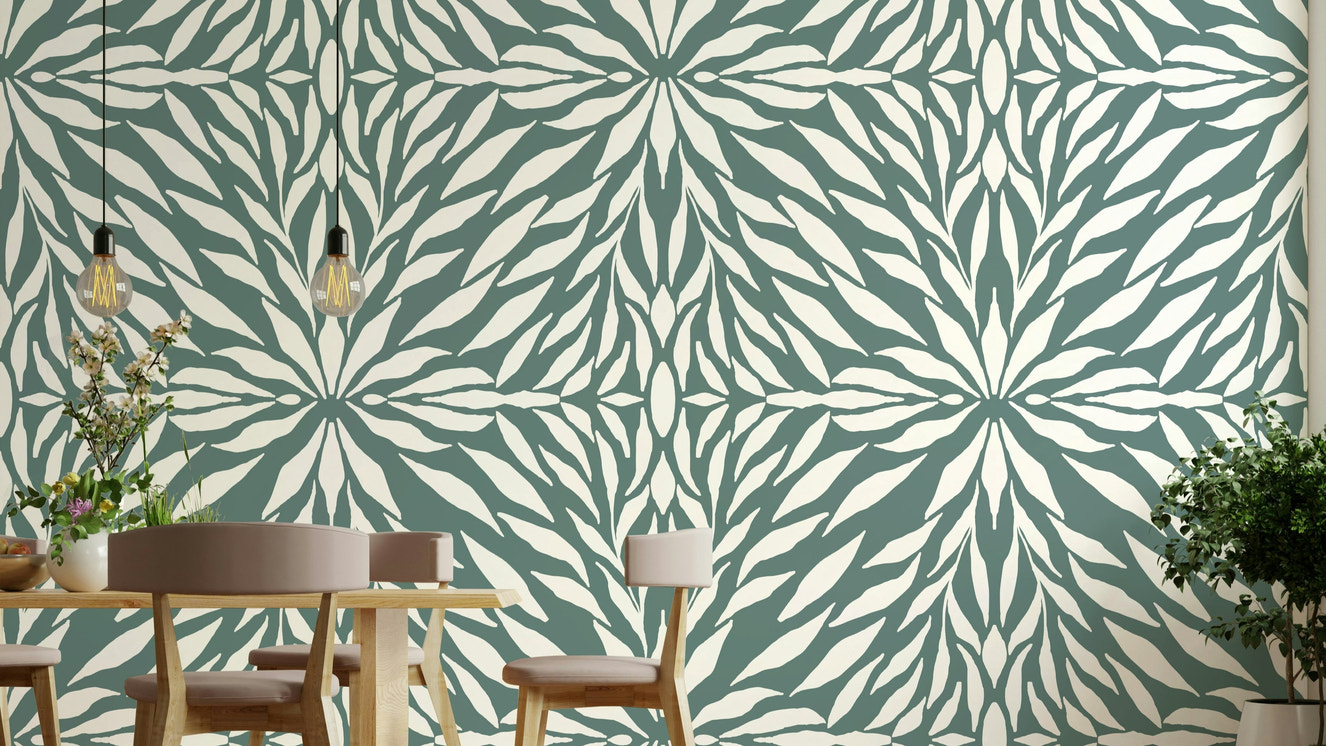 Minimalist Zenith Leaves wall mural

