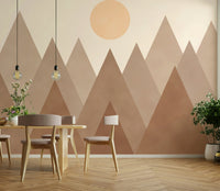 Earthy tones geometric wall mural