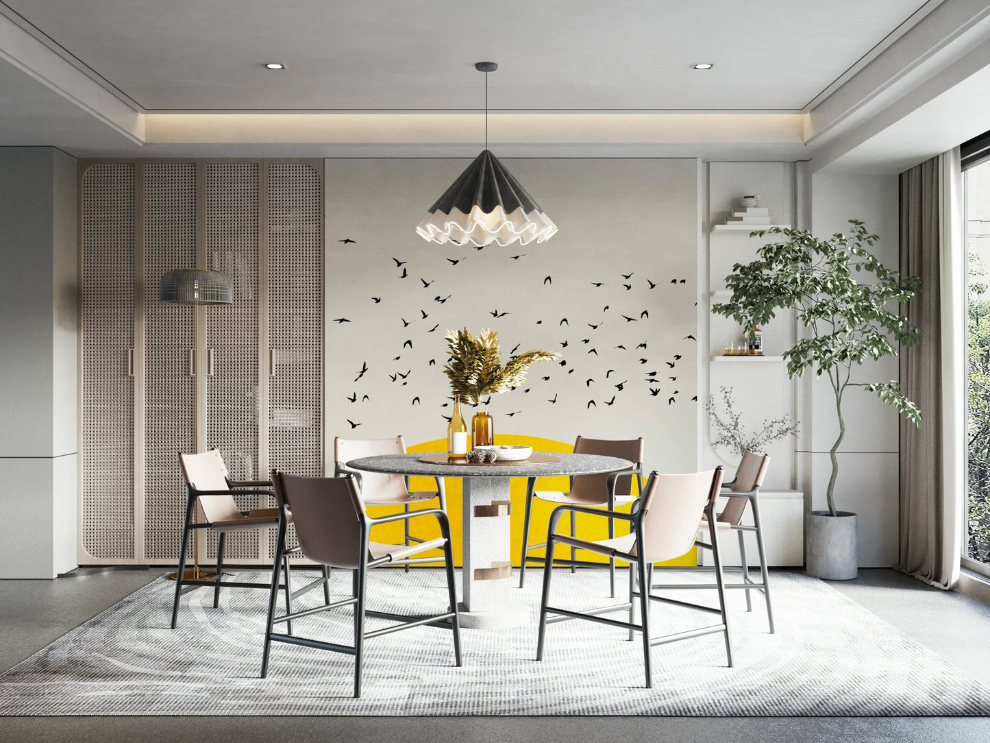 The style is artistic, often with a sense of fluid movement or a dramatic composition.
