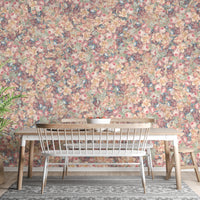 Vintage-inspired floral wallpaper murals
