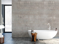 Rustic Industrial Concrete Grid Wallpaper
