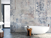 Vintage distressed brick wallpaper design
