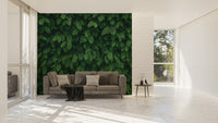 Dense Tropical Leaves Wallpaper Mural - Giffywalls