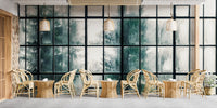 Textured fogged glass window wall mural
