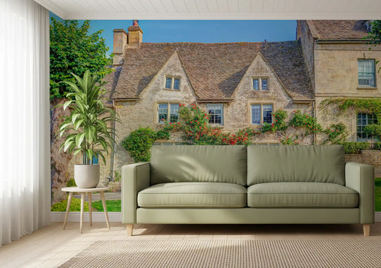 English Countryside Rose Garden Wall Mural