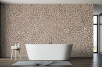 Minimalist Taupe Crackled Effect Wallpaper
