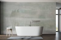 Misty Lake Wall Mural for Serene Spaces
