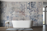 Rustic aged brick wall mural decor
