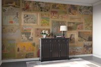 Illustrated Indian tales in collage form

