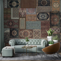 Vintage Persian carpet wall design

