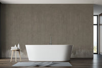 Misty forest wall mural in soft tones
