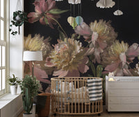 Soft floral watercolor wallpaper design
