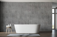 Vintage grey leaf pattern wall covering
