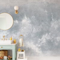 Soft Grey Misty Concrete Wall Mural
