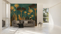 Sophisticated Emerald Green Wall Mural
