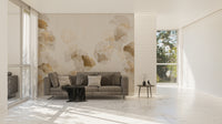 Soft Gold Ginkgo Floral Wallpaper Mural
