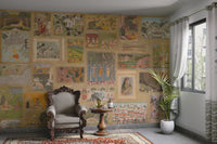 Indian epic moments in frame mural

