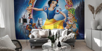 Colorful Snow White adventure mural for playful spaces
