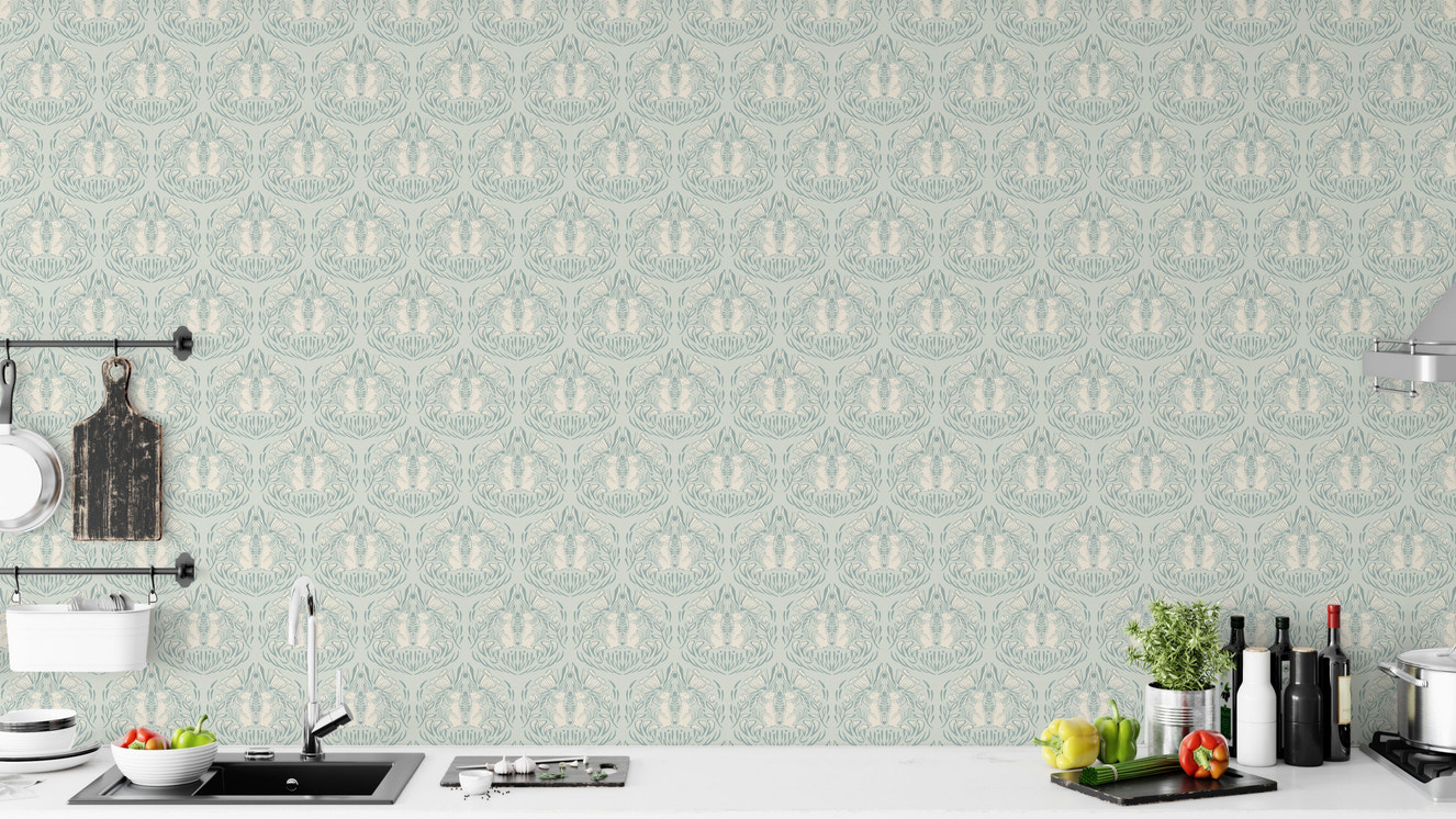 Secret garden style damask print

