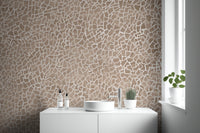 Textured Taupe Crackle Design Wallpaper
