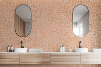 Elegant Pink Crackle Design Wall Covering
