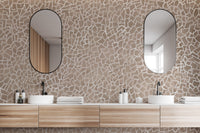 Organic Line Taupe Wall Covering
