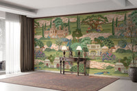 Indian heritage courtyard wall mural

