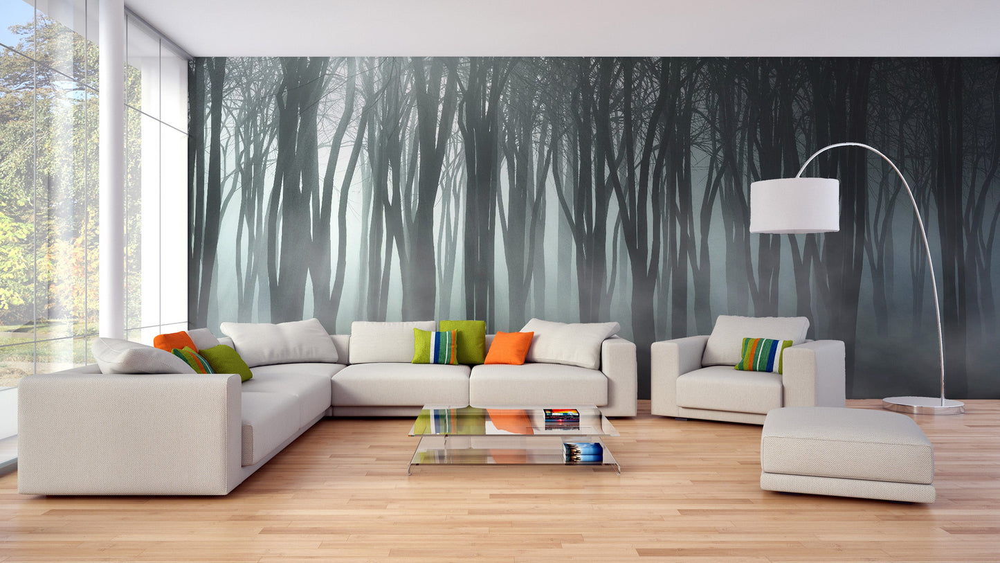 Misty Forest Halloween spooky wallpaper