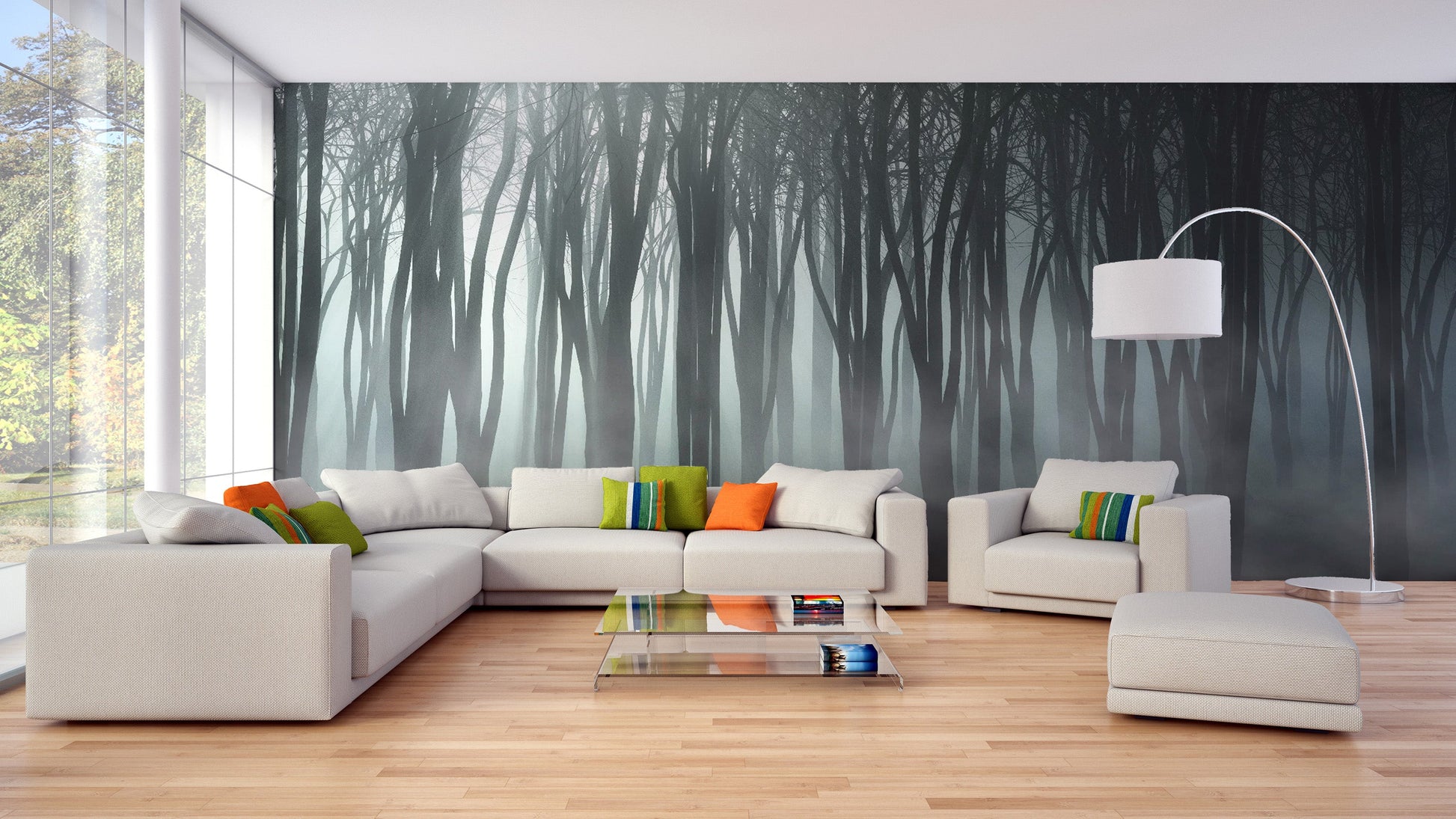 Misty Forest Halloween spooky wallpaper