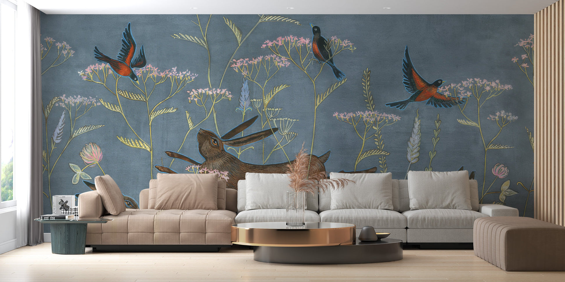 Twilight Flora Fauna Mural - Giffywalls