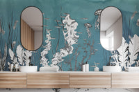 Hand-drawn ocean wallpaper with corals
